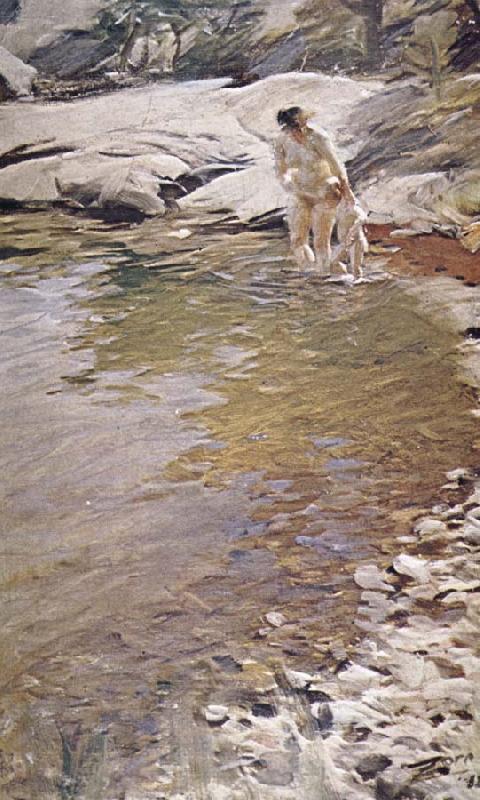 Anders Zorn med sin mamma oil painting image